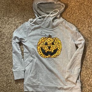 Cheetah jack o lantern hoodie